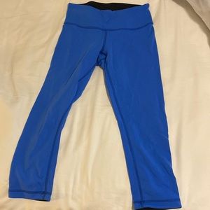 Blue/Black Reversible Lululemon Capris, Size 4